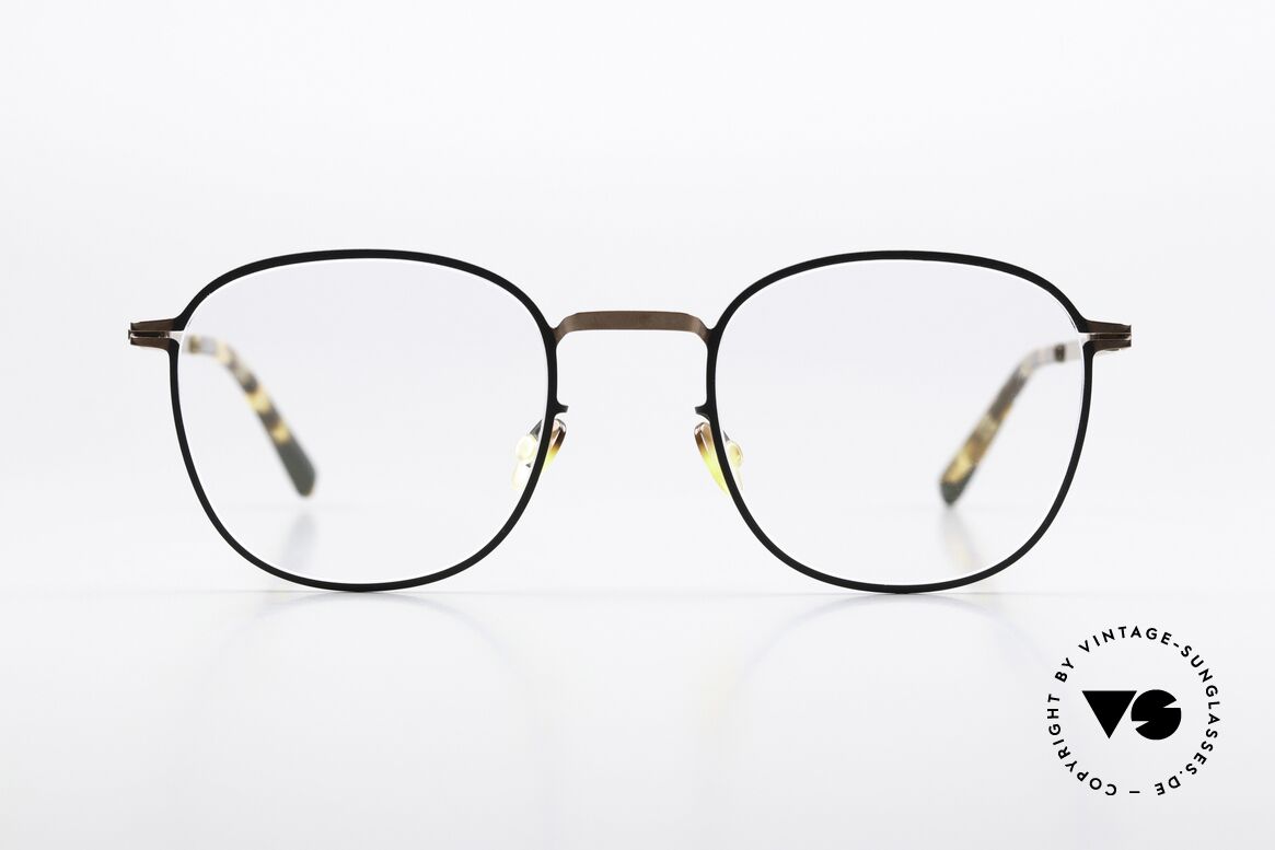 Mykita Andersson Shiny Copper Black Frame, klassisch eckige Brillenform aus der LITE Kollektion, Passend für Herren