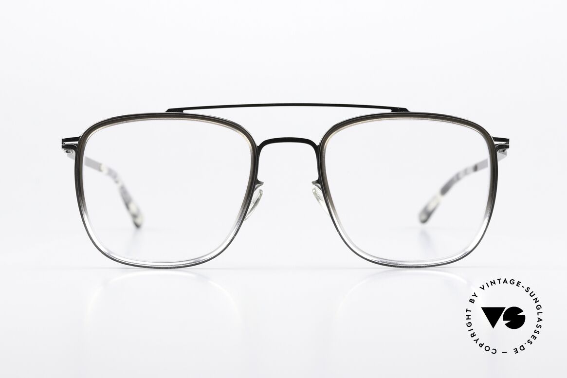 Mykita Hanno Eckige Brille Shiny Graphite, Brille der LITE-Kollektion mit Azetat-Einfassungen, Passend für Herren und Damen