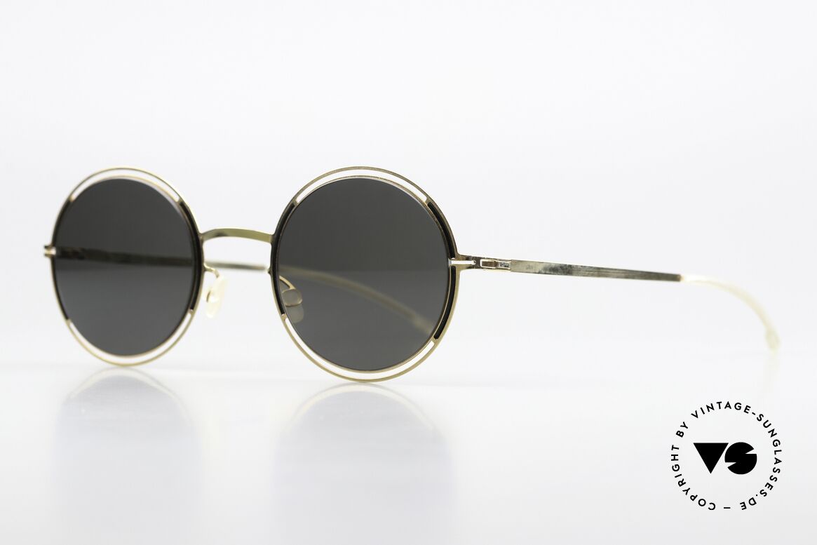 Mykita Giselle Damenbrille Gold Jet Black Grey, color '167' Gold Jet Black Darkgrey Solid (100% UV), Passend für Damen