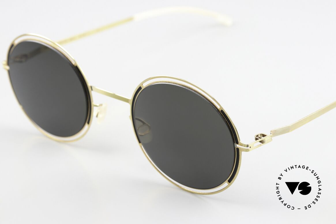 Mykita Giselle Damenbrille Gold Jet Black Grey, wohlbekannte Spitzenqualität; handmade in Germany, Passend für Damen