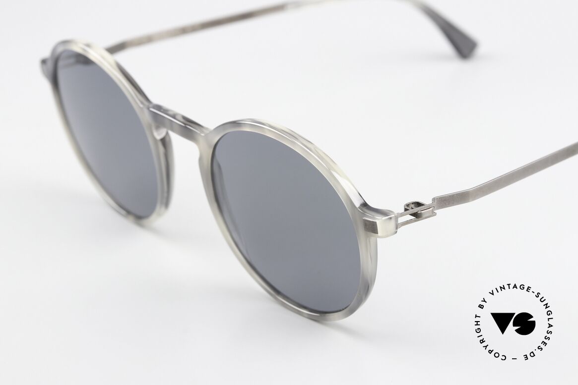 Mykita Kamik Designersonnenbrille Panto, Azetat-Front mit charakteristischen Mykita-Bügeln!, Passend für Herren und Damen