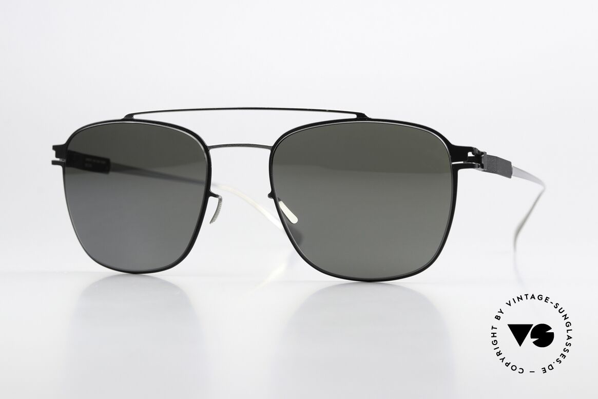 Mykita Hugh Herrenbrille Silver Black Mirror, Mykita Sonnenbrille, Mod. HUGH, Gr. 52-20, col. 052, Passend für Herren