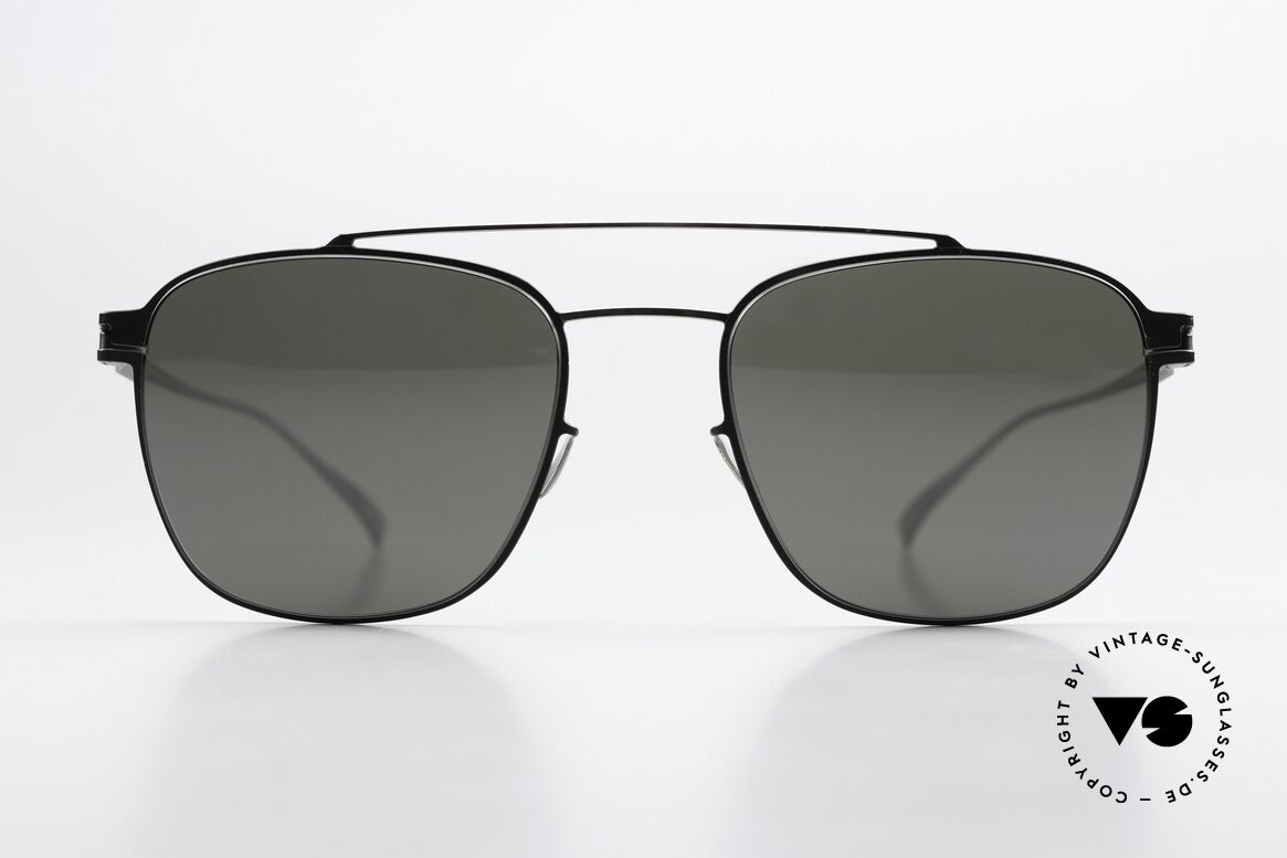 Mykita Hugh Herrenbrille Silver Black Mirror, klassische Herren-Sonnenbrille NO1 Sun-Collection, Passend für Herren