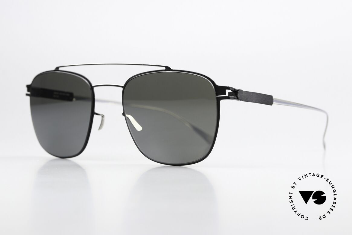 Mykita Hugh Herrenbrille Silver Black Mirror, color '052' Silver / Black Mirror (verspiegelte Gläser), Passend für Herren
