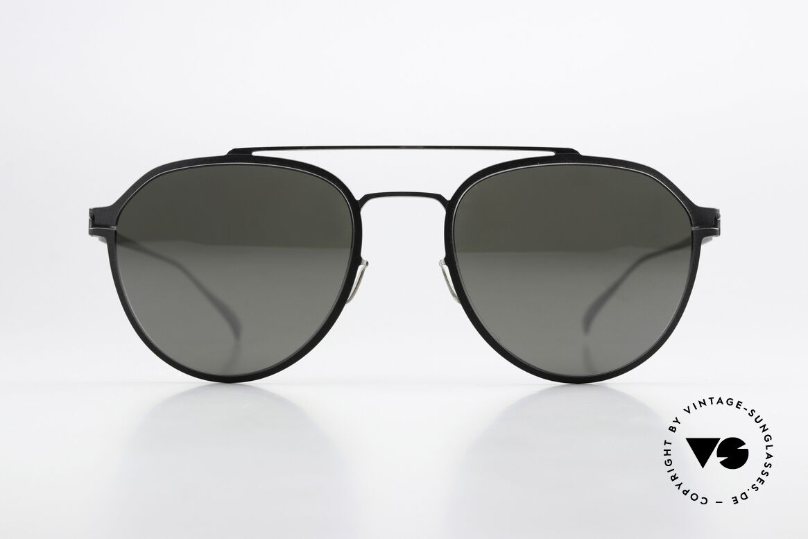Mykita Harris Sonnenbrille Silver Black Mirror, eher eine Unisex-Sonnenbrille der NO1 Sun-Collection, Passend für Herren und Damen