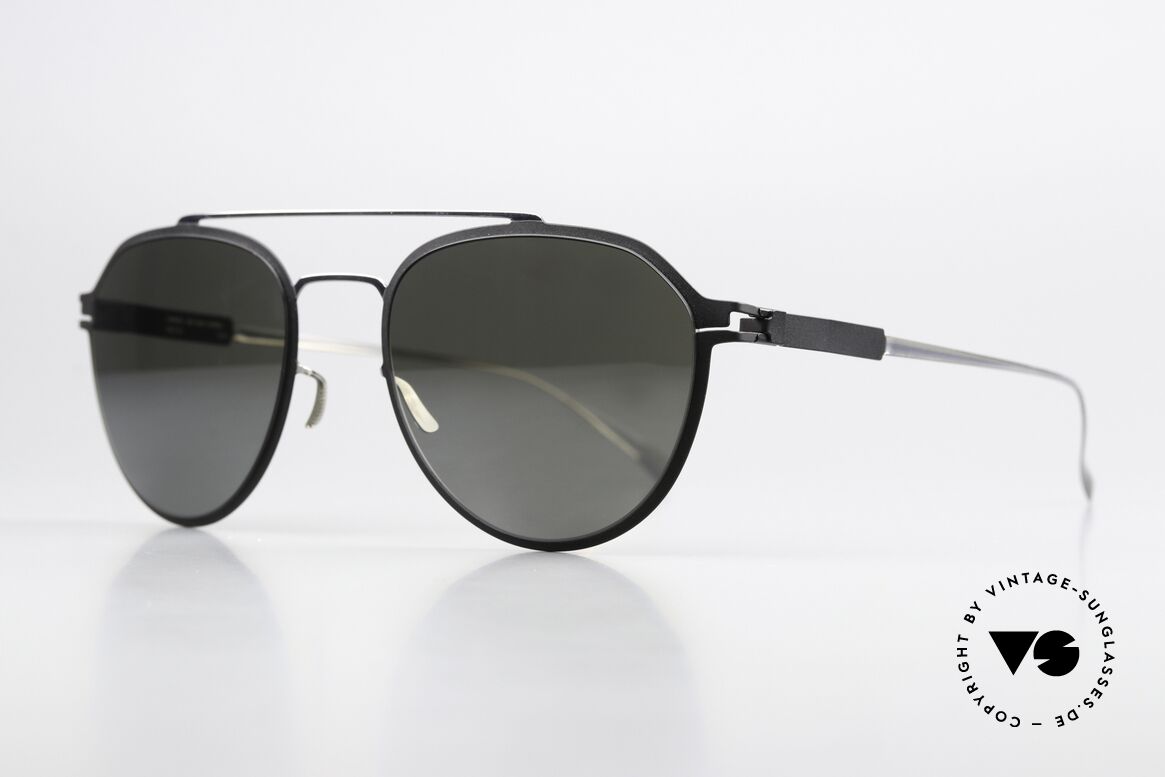 Mykita Harris Sonnenbrille Silver Black Mirror, color '052' Silver / Black Mirror (verspiegelte Gläser), Passend für Herren und Damen