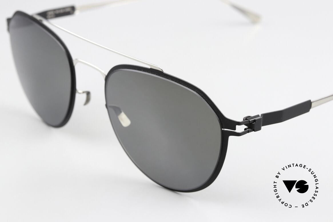 Mykita Harris Sonnenbrille Silver Black Mirror, wohlbekannte Spitzenqualität; handmade in Germany, Passend für Herren und Damen