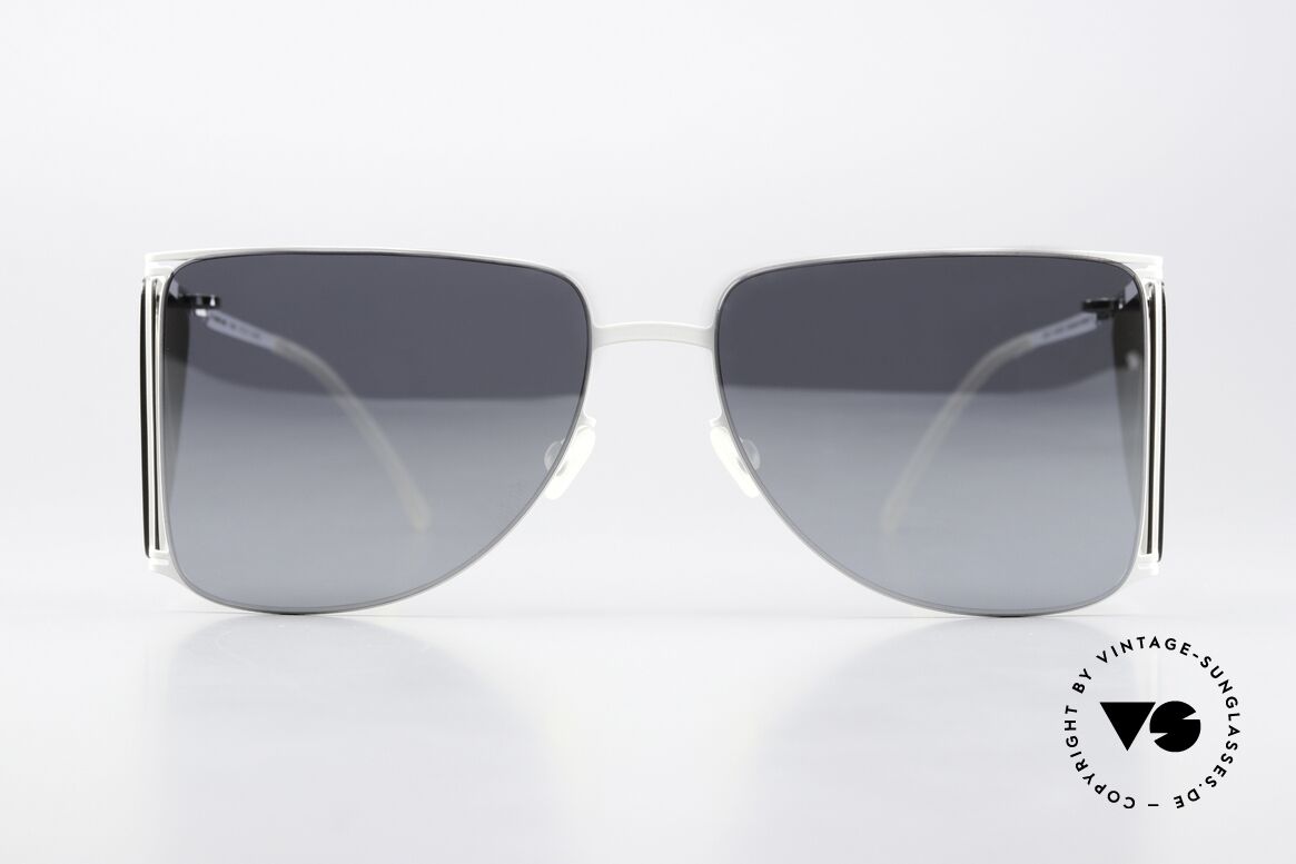 Mykita Helmut Lang HL002 White Silver Flash Verspiegelt, Zusammenarbeit mit Modedesigner HELMUT LANG, Passend für Herren und Damen