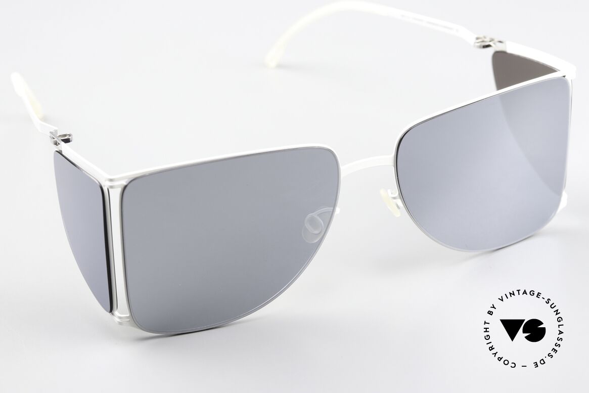 Mykita Helmut Lang HL002 White Silver Flash Verspiegelt, ungetragenes Modell mit vollständiger Verpackung!, Passend für Herren und Damen