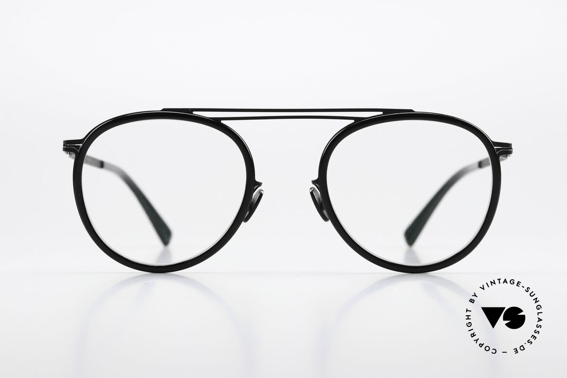 Mykita Maren Schwarze Designerbrille Unisex, Brille der LITE-Kollektion mit Azetat-Einfassungen, Passend für Herren und Damen