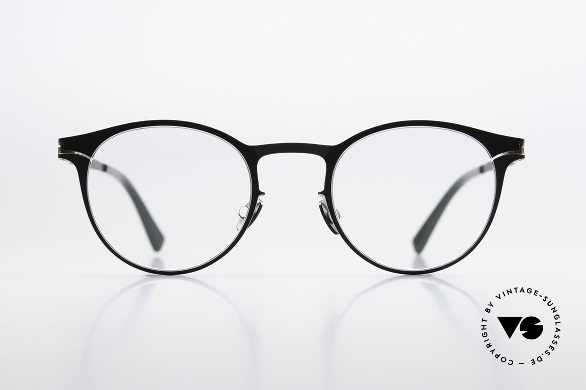 Mykita Maximilian Panto Brille Black Gold Edges, Panto-Fassung, NO1 Collection (2013-2014 gefertigt), Passend für Herren und Damen