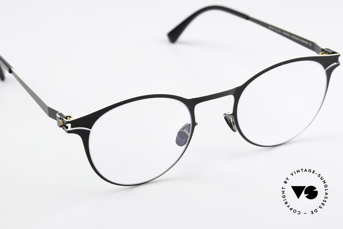 Mykita Maximilian Panto Brille Black Gold Edges, ungetragenes Modell mit original Mykita Verpackung, Passend für Herren und Damen