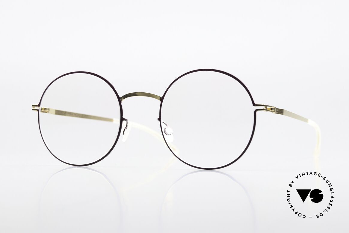 Mykita Pernilla Runder Rahmen Gold / Plum, Mykita Brille, PERNILLA in Größe 49-21, color 226, Passend für Damen