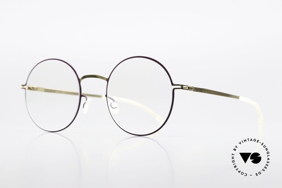 Mykita Pernilla Runder Rahmen Gold / Plum, Farbcode 226: Gold / Plum = eher eine Damenbrille, Passend für Damen