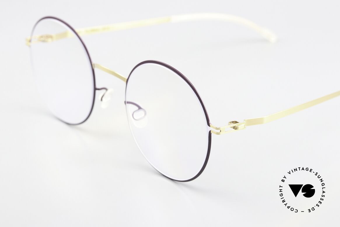 Mykita Pernilla Runder Rahmen Gold / Plum, wohlbekannte Spitzenqualität, handmade in Germany, Passend für Damen