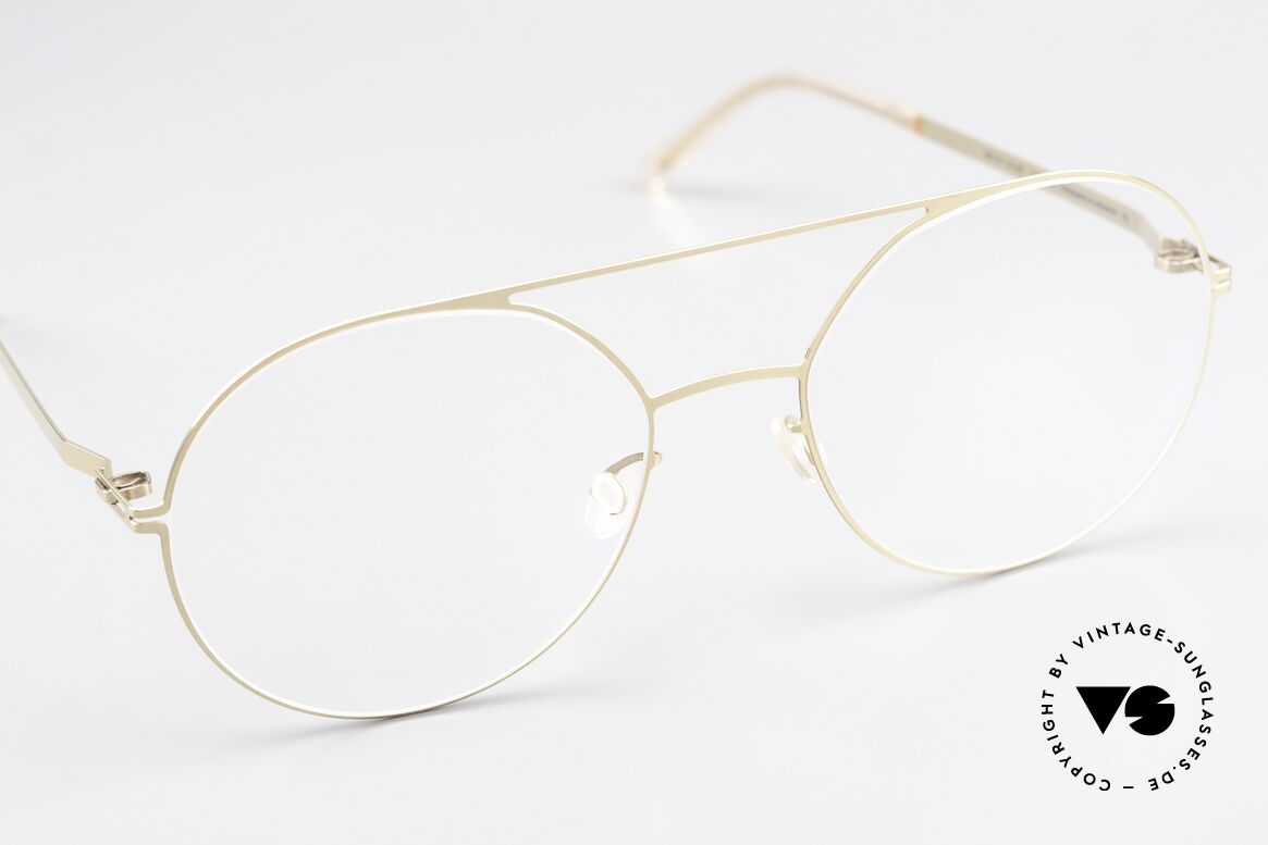 Mykita Lonne Damenbrille Champagne Gold, genial flexible Brillenfassung: eine Größe passt allen, Passend für Damen