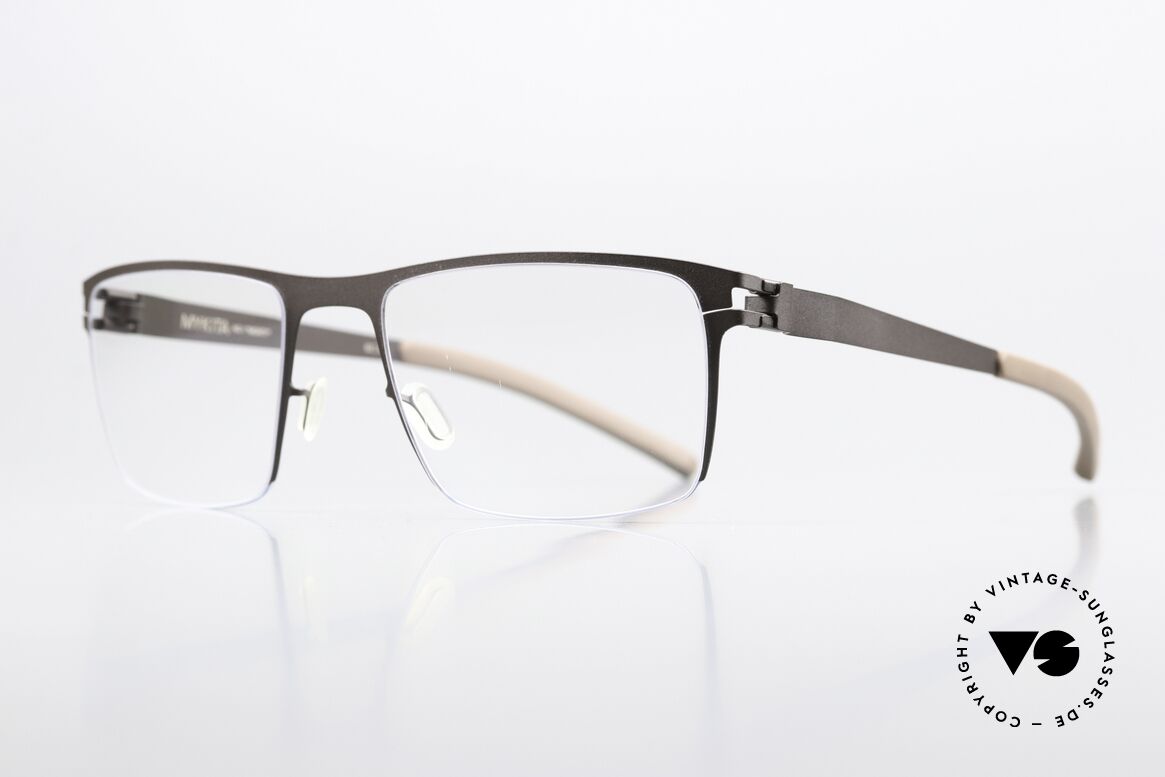 Mykita Monty Eckige Brille Brown Petrol Blue, color code 203 'Dark Brown Petrol Blue' (Herrenbrille), Passend für Herren