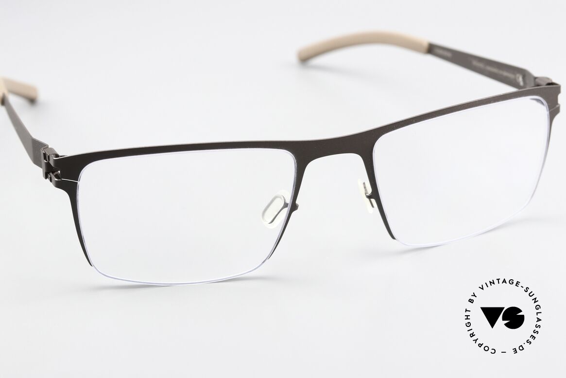 Mykita Monty Eckige Brille Brown Petrol Blue, ungetragenes Modell mit original Mykita Verpackung, Passend für Herren