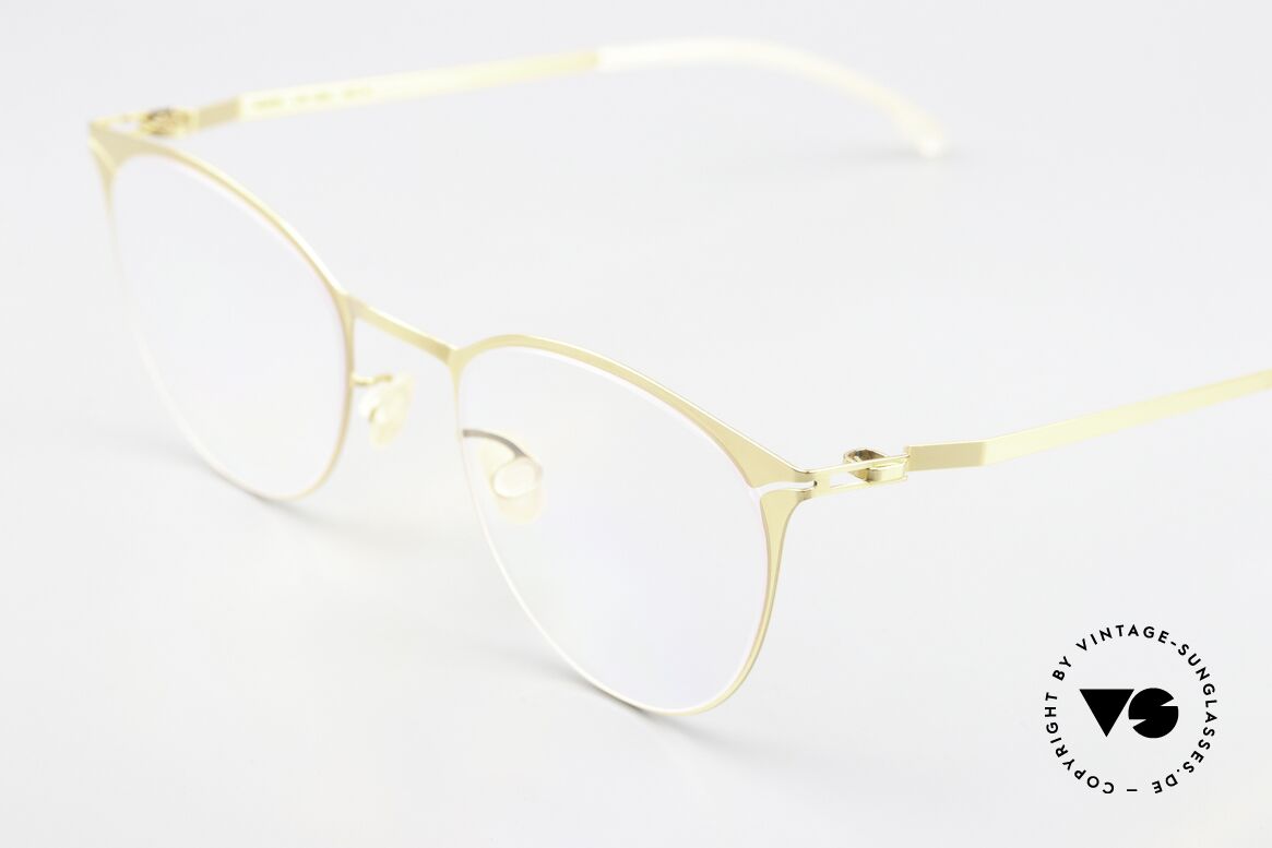 Mykita Gesa Brille Für Frauen In Glossy Gold, wohlbekannte Spitzenqualität; handmade in Germany, Passend für Damen