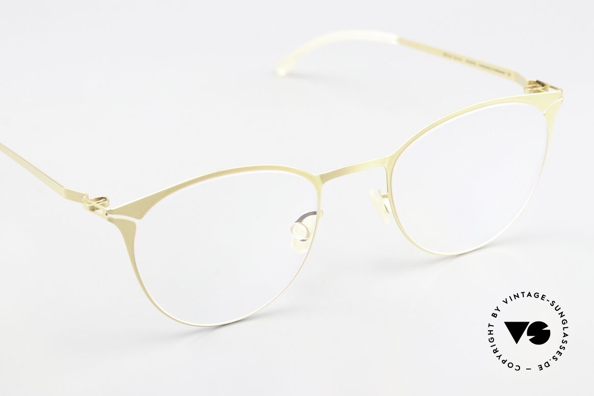 Mykita Gesa Brille Für Frauen In Glossy Gold, ungetragenes Modell mit original Mykita Verpackung, Passend für Damen