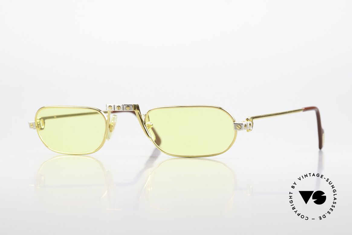 Cartier Demi Lune Santos - M Luxus Lesebrille Von 1987, Demi Lune = die berühmte Luxus-Lesebrille von Cartier, Passend für Herren und Damen Cartier Demi Lune Santos - M Luxus Lesebrille Von 1987, Demi Lune = die berühmte Luxus-Lesebrille von Cartier, Passend für Herren und Damen