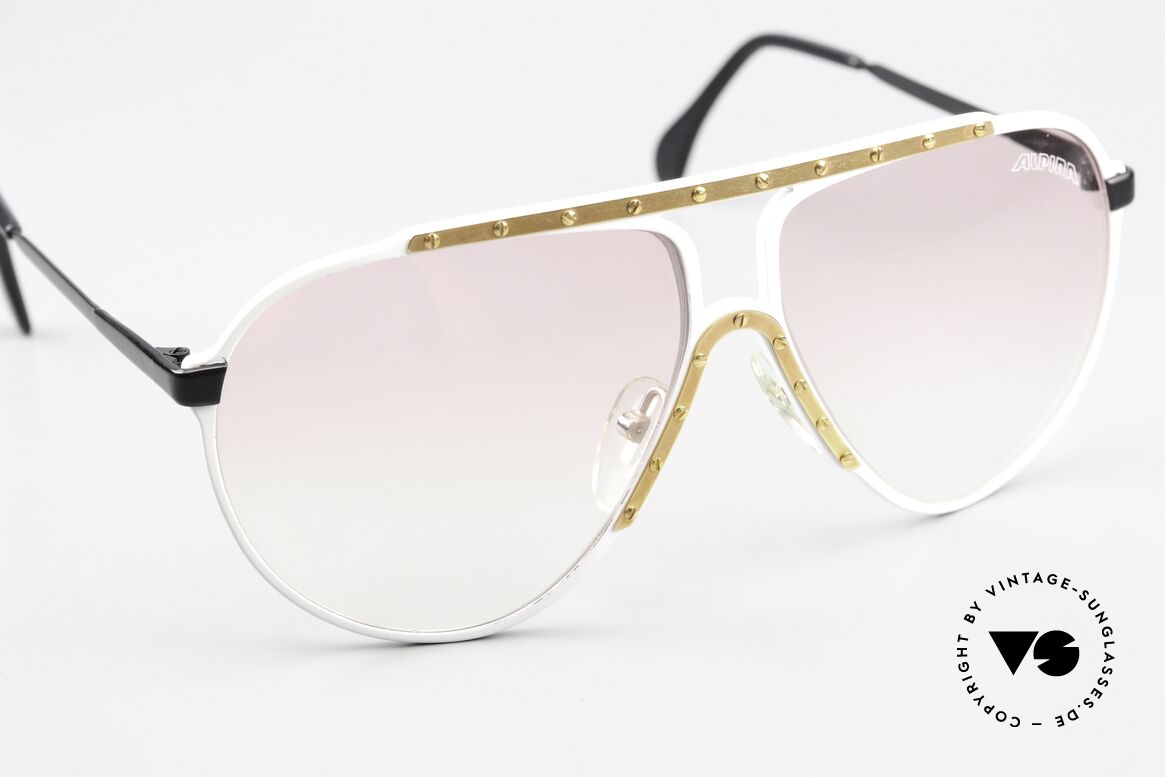 Alpina M1 Pink-Verlauf Gläser Ultra Selten, die Kultsonnenbrille der 80er Jahre in Gr. 60/12, Passend für Herren und Damen