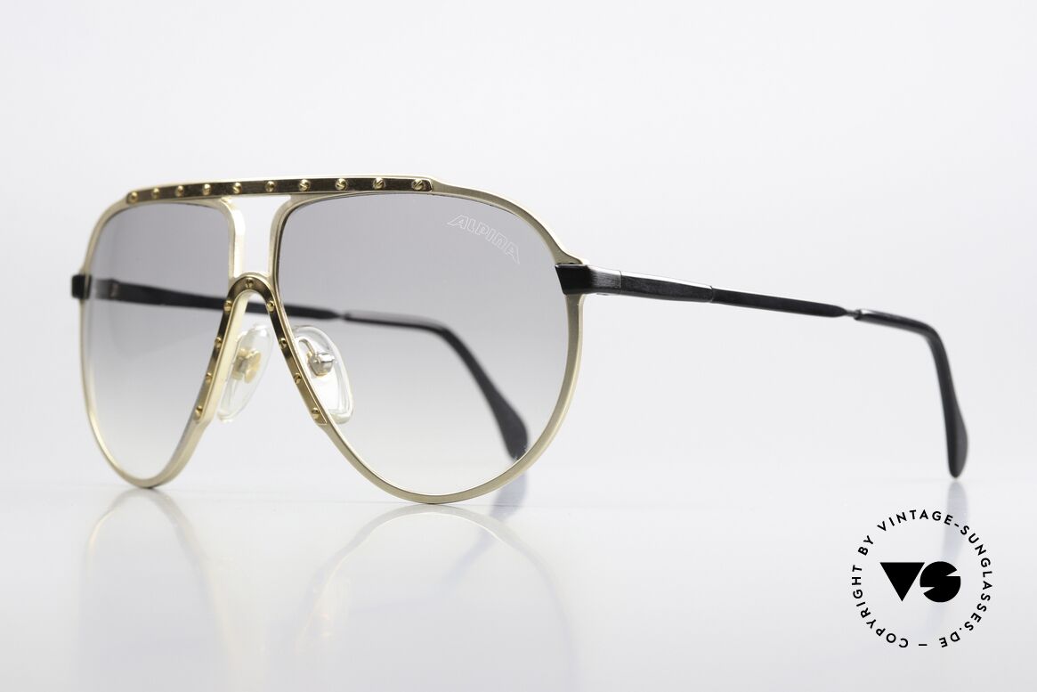 Alpina M1 Kultbrille 1987 Limited Edition, Sonnengläser in grau-Verlauf mit ALPINA Logo, Passend für Herren und Damen