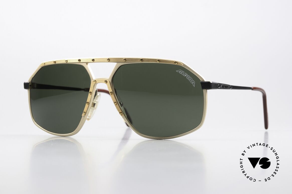 Alpina M6 Gold Black Limited Edition 80er, legendäre true vintage Sonnenbrille: ALPINA M6, Passend für Herren und Damen Alpina M6 Gold Black Limited Edition 80er, legendäre true vintage Sonnenbrille: ALPINA M6, Passend für Herren und Damen