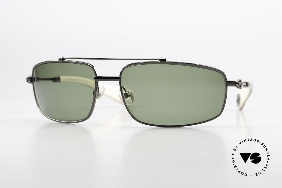 Chrome Hearts Boned Rockstar Sonnenbrille Von 2004, Chrome Hearts 'BONED' Sonnenbrille von 2004, Passend für Herren