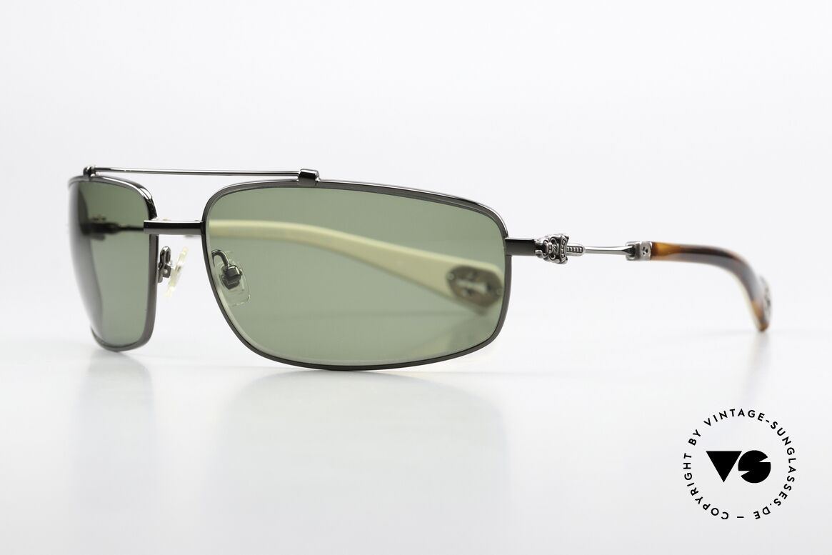 Chrome Hearts Boned Rockstar Sonnenbrille Von 2004, color code DB = dark brown mit 'gunmetal' Front, Passend für Herren