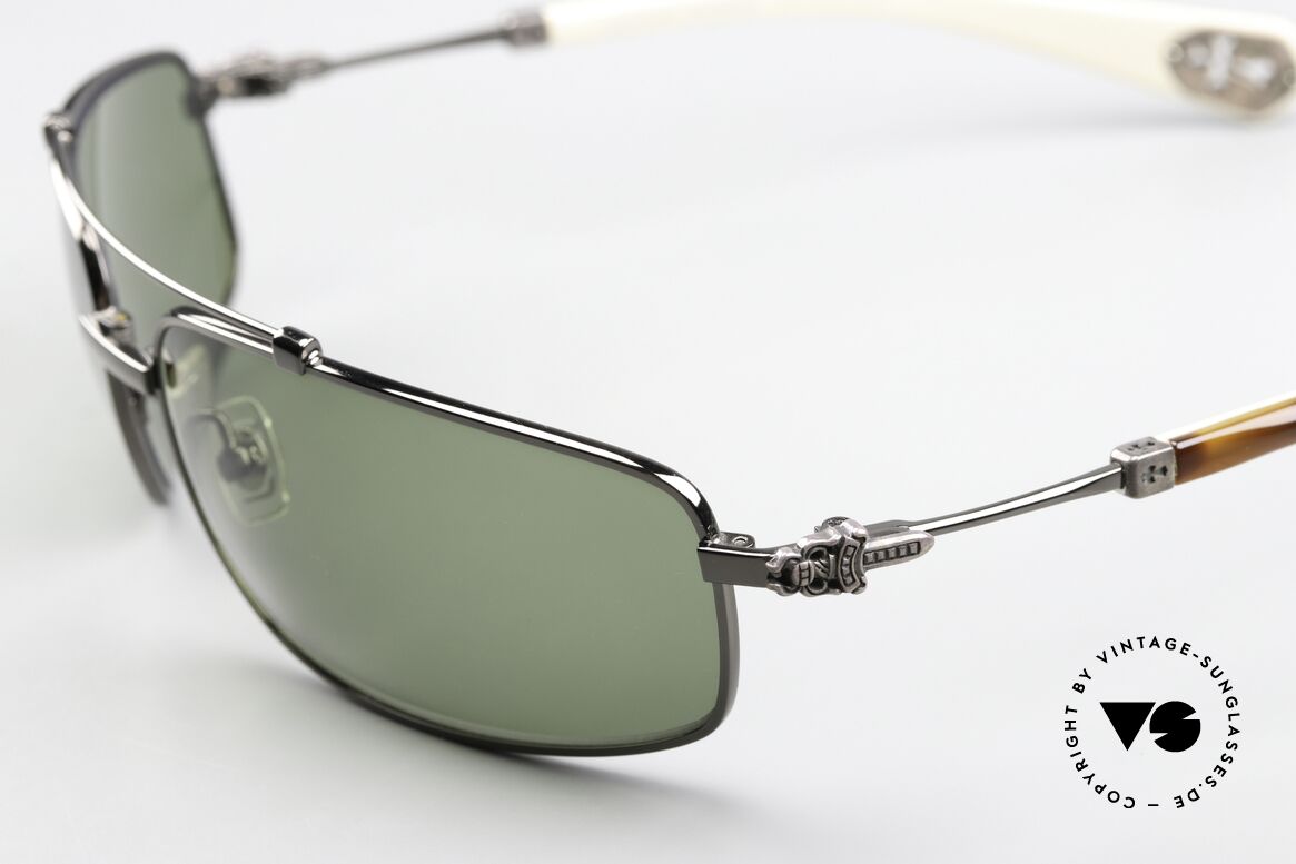 Chrome Hearts Boned Rockstar Sonnenbrille Von 2004, Rockstars wie Guns'N'Roses machten CH berühmt, Passend für Herren