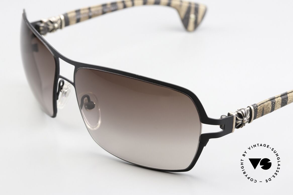 Chrome Hearts Tang II Used Look Zebra Leder Style, markante Luxusbrille; ungetragen; Größe 66-15, Passend für Herren und Damen Chrome Hearts Tang II Used Look Zebra Leder Style, markante Luxusbrille; ungetragen; Größe 66-15, Passend für Herren und Damen