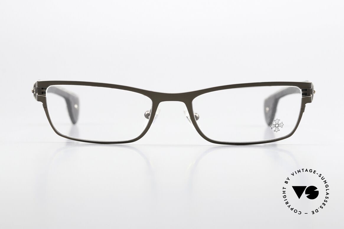 Chrome Hearts M. Diver Eckige Luxusbrille Mit Leder, Herren Luxus-Brillenfassung mit LEDER-Überzug, Passend für Herren Chrome Hearts M. Diver Eckige Luxusbrille Mit Leder, Herren Luxus-Brillenfassung mit LEDER-Überzug, Passend für Herren
