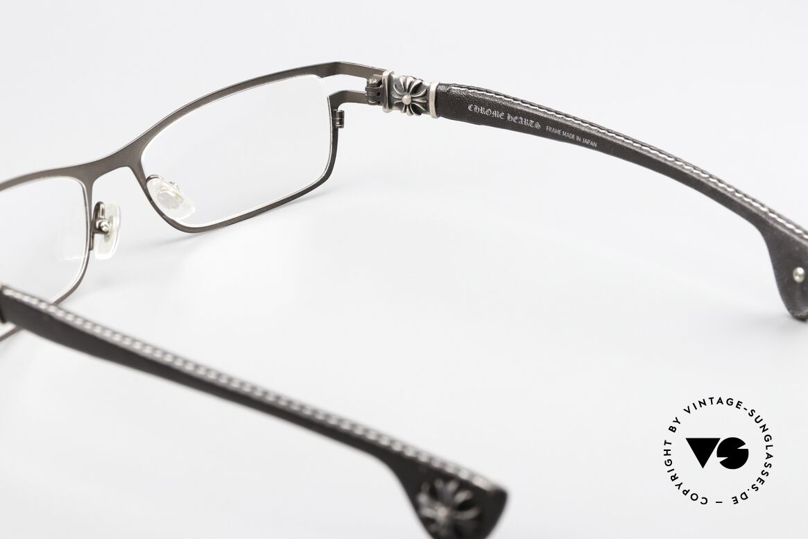 Chrome Hearts M. Diver Eckige Luxusbrille Mit Leder, Größe: medium, Passend für Herren Chrome Hearts M. Diver Eckige Luxusbrille Mit Leder, Größe: medium, Passend für Herren