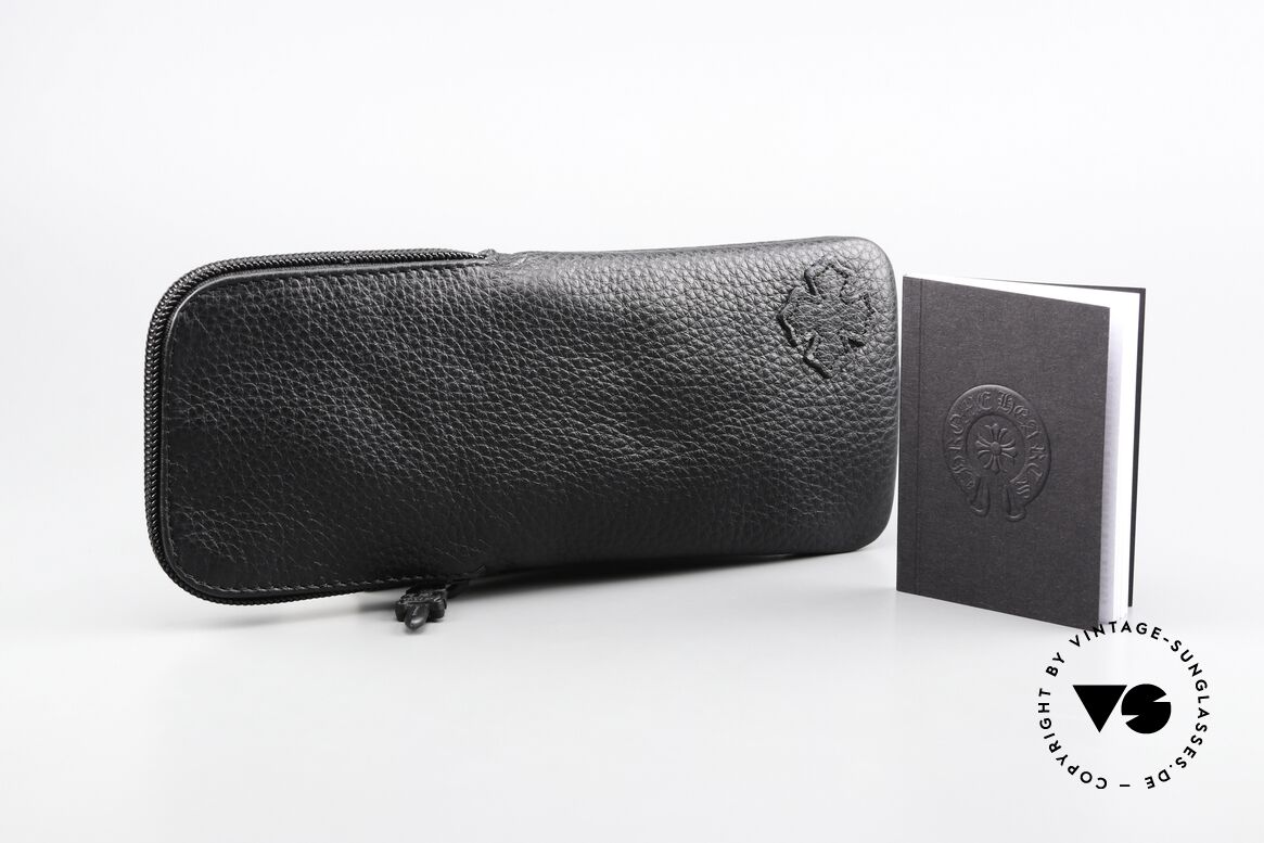 Chrome Hearts M. Diver Eckige Luxusbrille Mit Leder, Größe: medium, Passend für Herren Chrome Hearts M. Diver Eckige Luxusbrille Mit Leder, Größe: medium, Passend für Herren