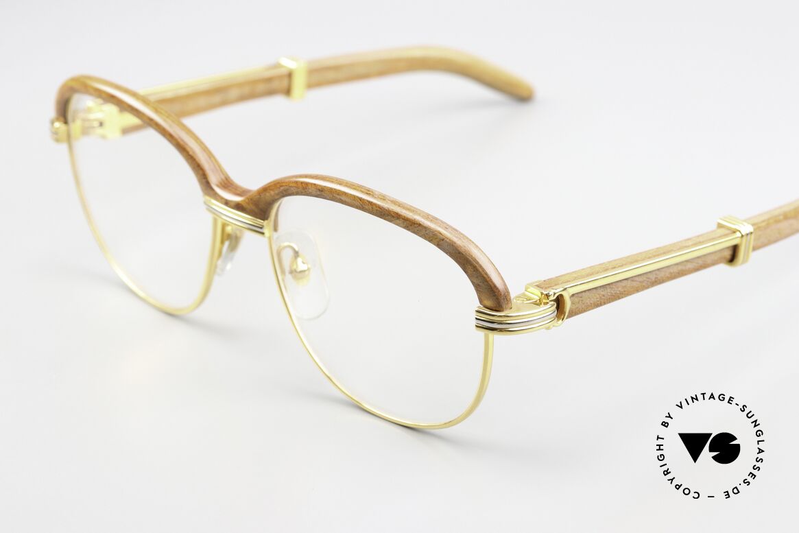 Cartier Malmaison Diego A Maradona Holzbrille, ungetragenes Einzelstück + orig. Cartier Lederetui, Passend für Herren und Damen Cartier Malmaison Diego A Maradona Holzbrille, ungetragenes Einzelstück + orig. Cartier Lederetui, Passend für Herren und Damen