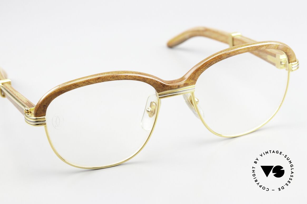 Cartier Malmaison Diego A Maradona Holzbrille, KEINE Retrobrille, sondern ein Original von 1990, Passend für Herren und Damen Cartier Malmaison Diego A Maradona Holzbrille, KEINE Retrobrille, sondern ein Original von 1990, Passend für Herren und Damen