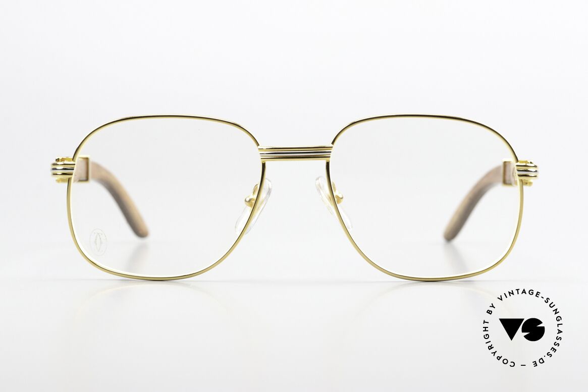 Cartier Monceau 90er Bubinga Edelholzbrille, aus Palisander-Holz gefertigt, Größe 55°18, 140, Passend für Herren und Damen Cartier Monceau 90er Bubinga Edelholzbrille, aus Palisander-Holz gefertigt, Größe 55°18, 140, Passend für Herren und Damen
