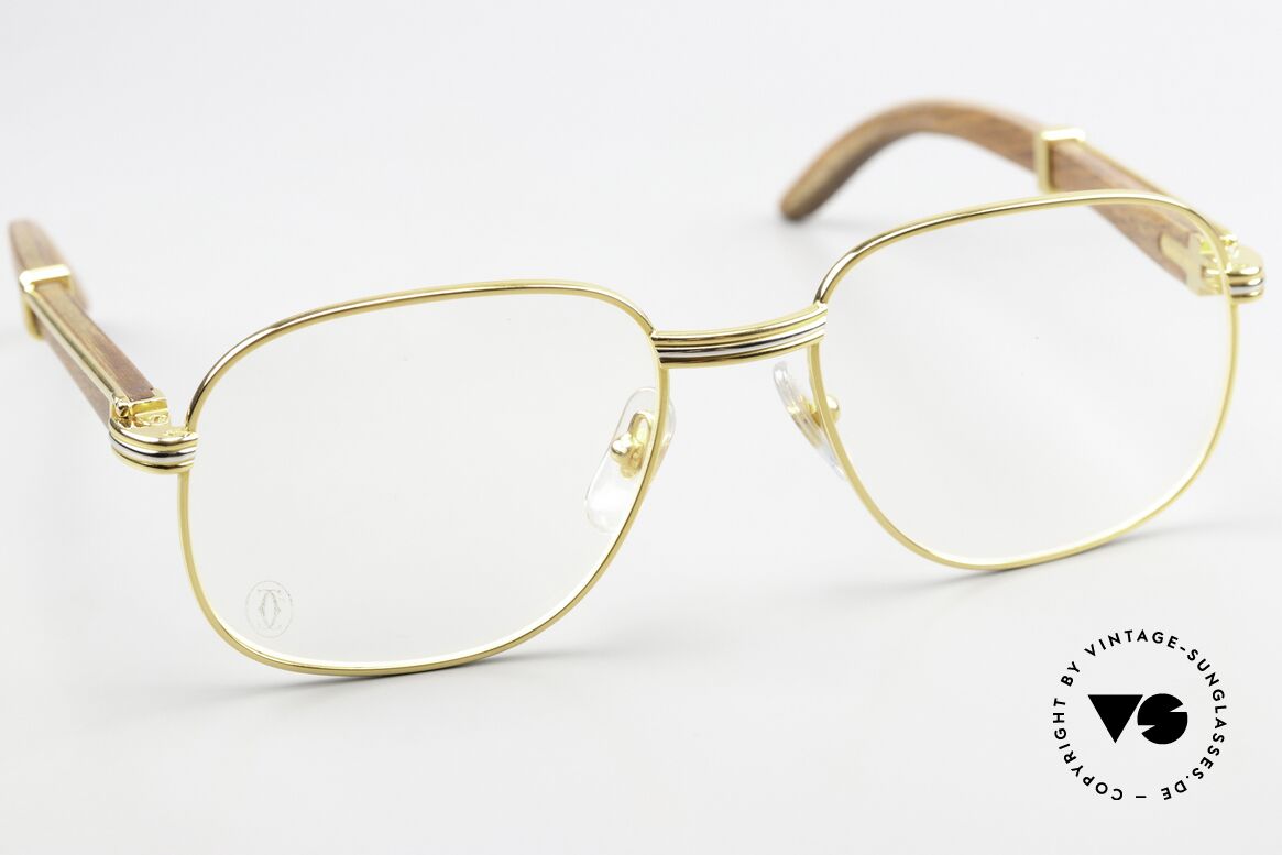 Cartier Monceau 90er Bubinga Edelholzbrille, ungetragenes Einzelstück; begehrt bei Sammlern!, Passend für Herren und Damen Cartier Monceau 90er Bubinga Edelholzbrille, ungetragenes Einzelstück; begehrt bei Sammlern!, Passend für Herren und Damen