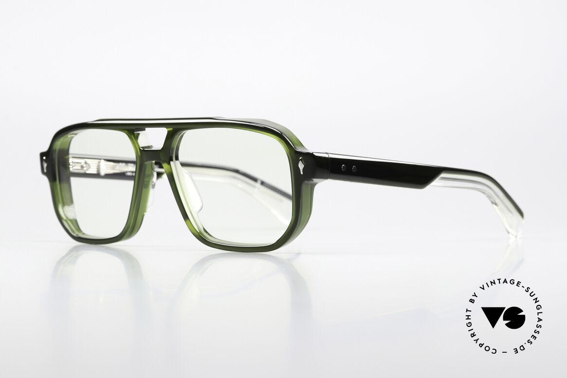 Jacques Marie Mage Evans Massive Azetatbrille Eckig, Color Code: BORNEO, Limited Edition in Größe 55/17, Passend für Herren und Damen
