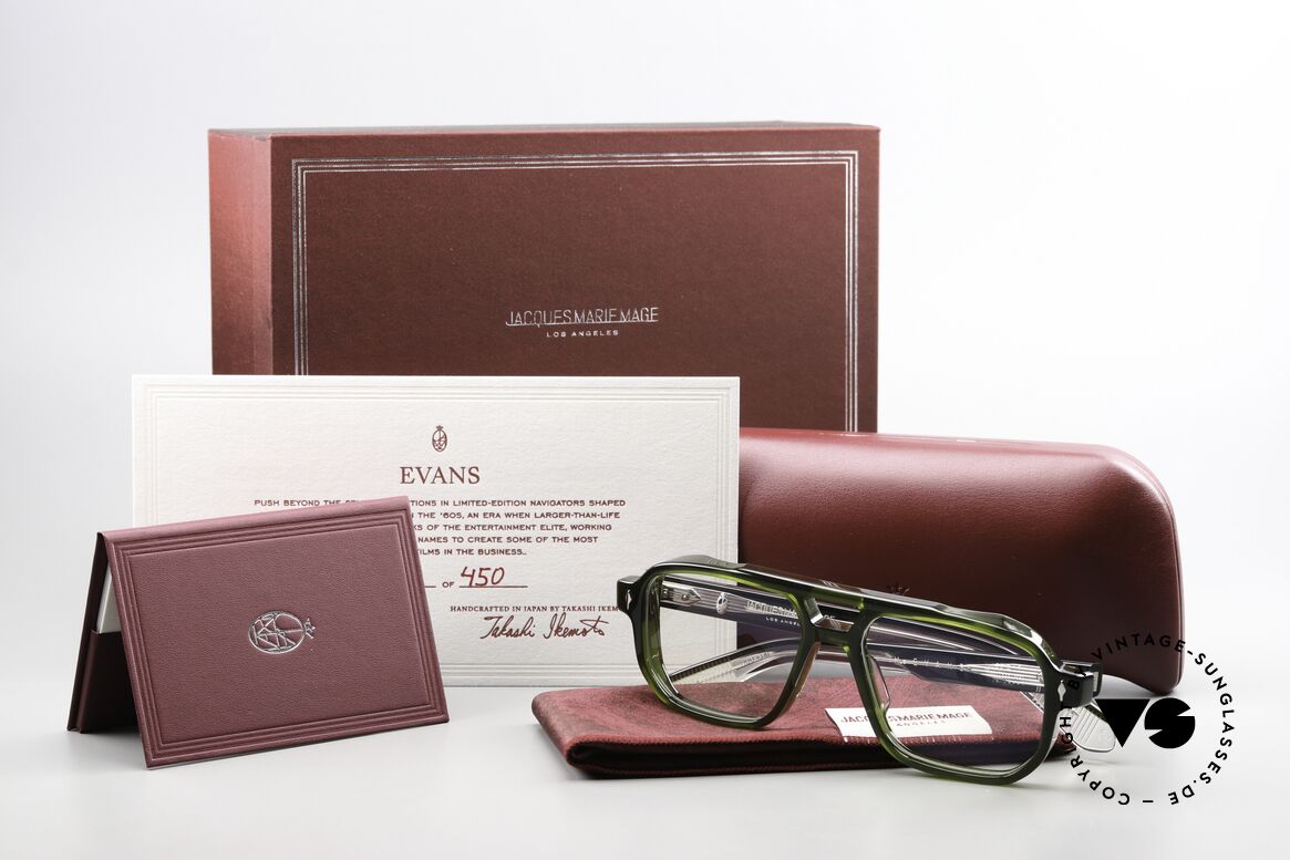 Jacques Marie Mage Evans Massive Azetatbrille Eckig, Größe: large, Passend für Herren und Damen