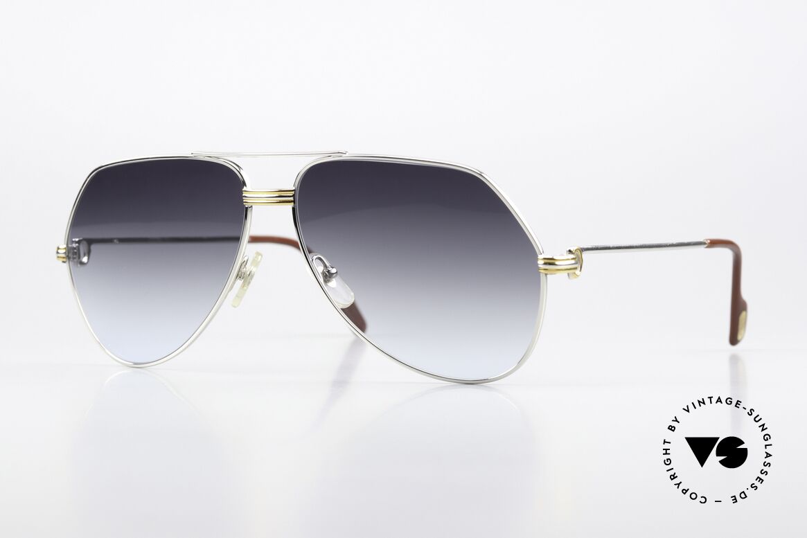 Cartier Vendome LC - L Platin Sonnenbrille Aviator 80er, wurde 1983 veröffentlicht & dann bis 1997 produziert, Passend für Herren