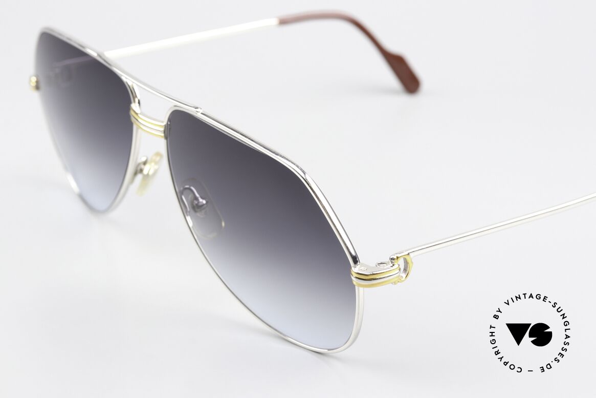 Cartier Vendome LC - L Platin Sonnenbrille Aviator 80er, seltene & entsprechend teure Platin-Edition; Luxus pur, Passend für Herren