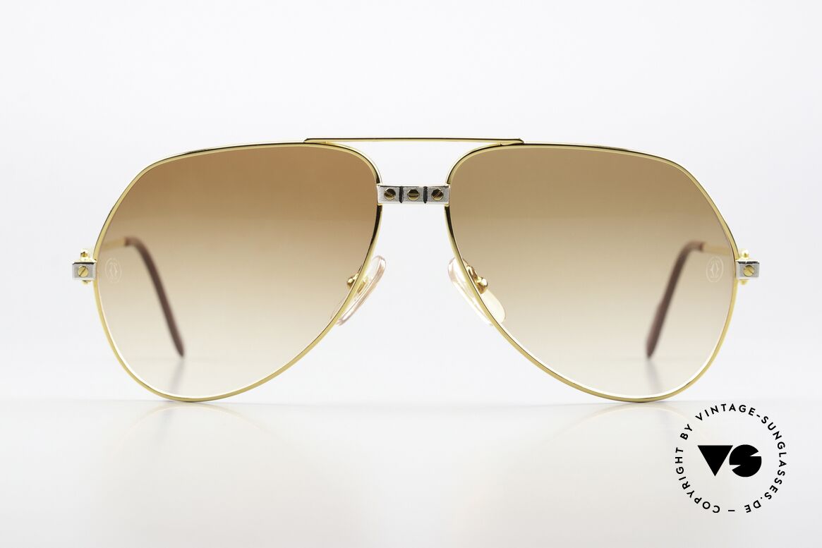 Cartier Vendome Santos - L Sonnengläser Mit Cartier Logo, wurde 1983 veröffentlicht und dann bis 1997 produziert, Passend für Herren Cartier Vendome Santos - L Sonnengläser Mit Cartier Logo, wurde 1983 veröffentlicht und dann bis 1997 produziert, Passend für Herren