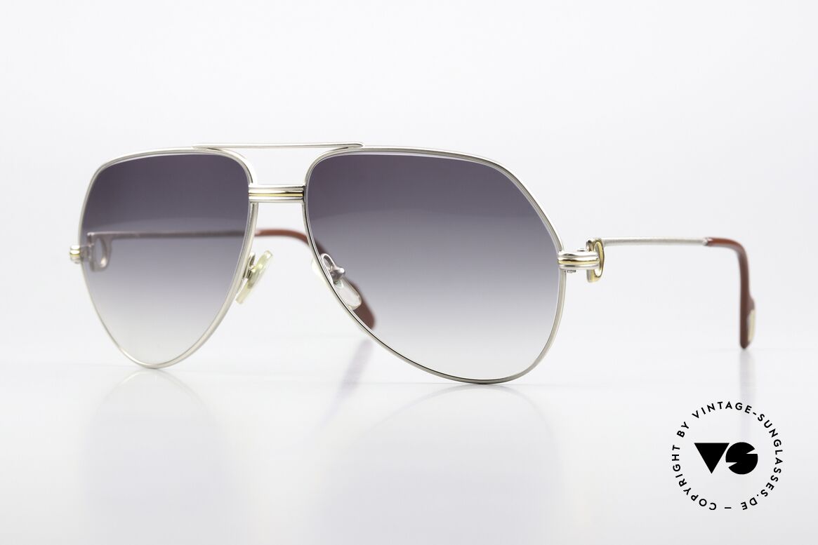 Cartier Vendome LC - M Edle Palladium Sonnenbrille, Vendome = das berühmteste Brillendesign von CARTIER, Passend für Herren