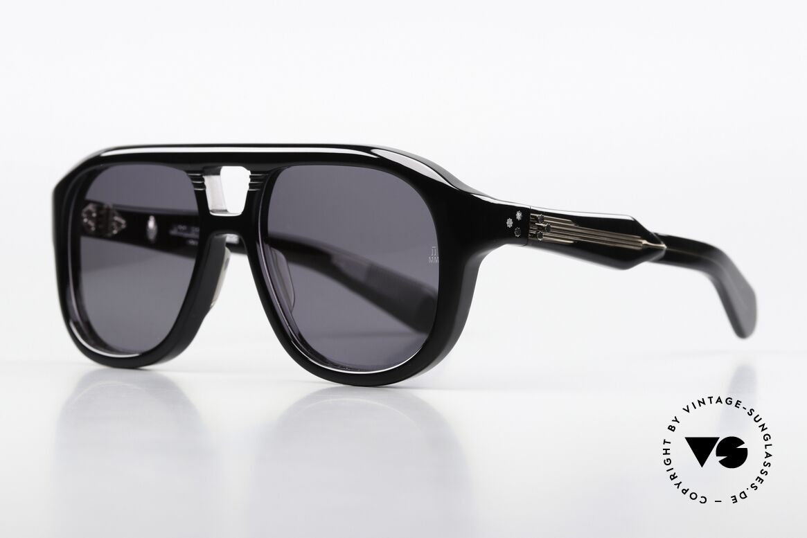 Jacques Marie Mage Jasper 70er Inspirierte Pilotenbrille, Color Code: RAVEN, Limited Edition in Größe 55/17, Passend für Herren und Damen Jacques Marie Mage Jasper 70er Inspirierte Pilotenbrille, Color Code: RAVEN, Limited Edition in Größe 55/17, Passend für Herren und Damen