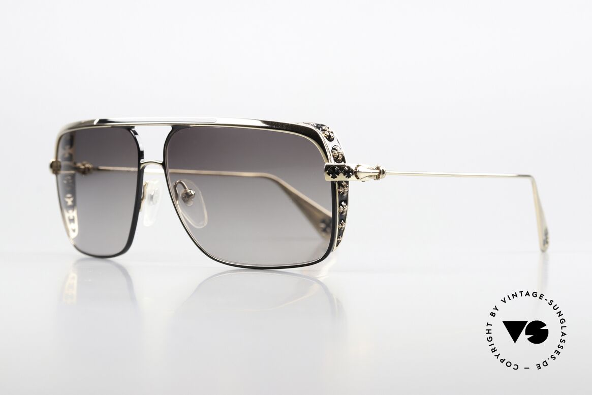 Chrome Hearts Boneyard II Titanium Sonnenbrille Vergoldet, typisch provokanter C.H. Modellname = Friedhof, Passend für Herren Chrome Hearts Boneyard II Titanium Sonnenbrille Vergoldet, typisch provokanter C.H. Modellname = Friedhof, Passend für Herren