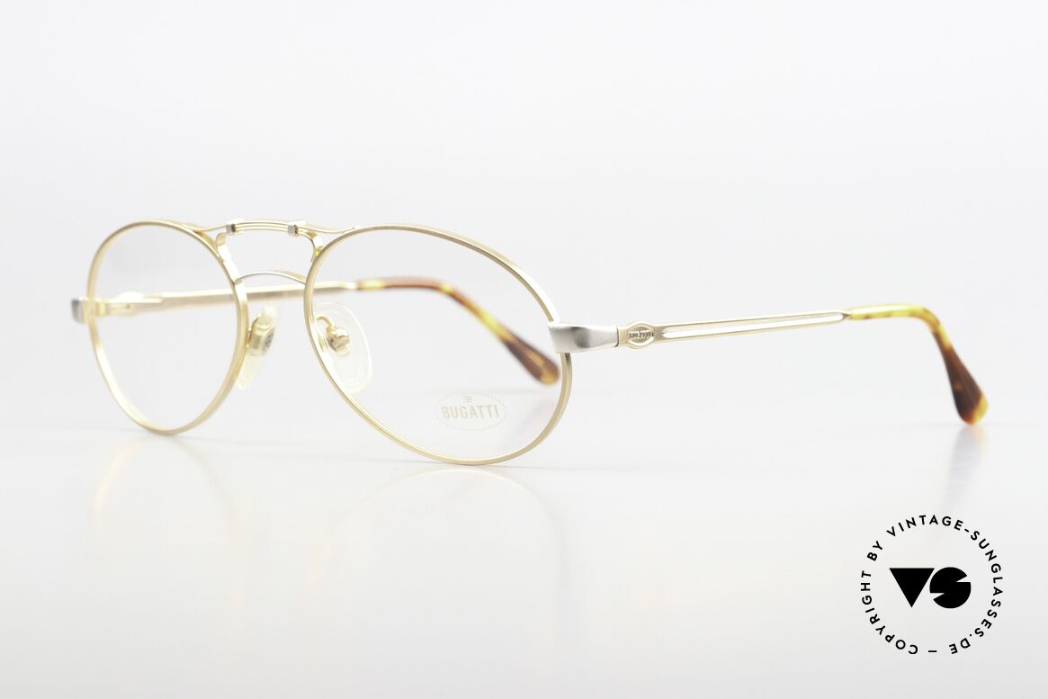 Bugatti 13408 Vintage Herrenbrille Luxus, typisches Bugatti Herrendesign (spezielle Tropfenform), Passend für Herren