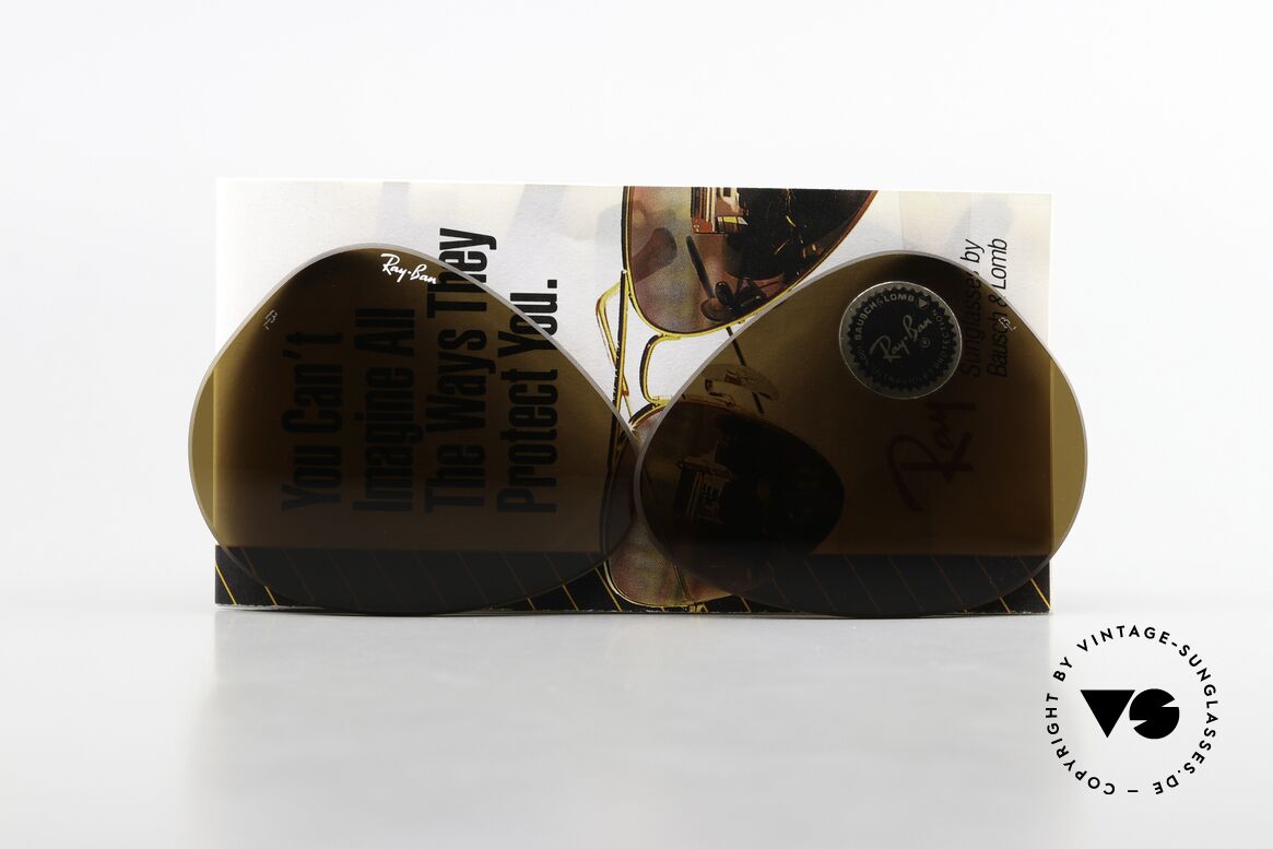 Ray Ban Aviator 62mm Lenses B&L USA Sonnengläser B15, Mineralgläser mit der legendären "B&L"-Gravur, Passend für Herren und Damen Ray Ban Aviator 62mm Lenses B&L USA Sonnengläser B15, Mineralgläser mit der legendären "B&L"-Gravur, Passend für Herren und Damen