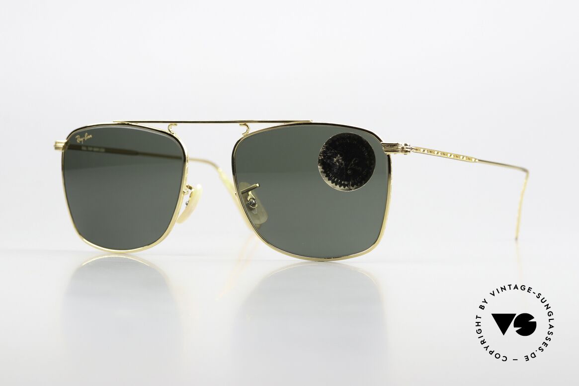 Ray Ban Vintage Rectangle Alte Bausch&Lomb USA Brille, Ray-Ban Sonnenbrille der 'Vintage Metal Collection', Passend für Herren und Damen Ray Ban Vintage Rectangle Alte Bausch&Lomb USA Brille, Ray-Ban Sonnenbrille der 'Vintage Metal Collection', Passend für Herren und Damen